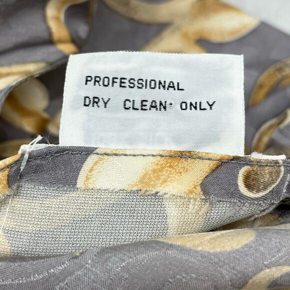 Maggy London Jeannene Booher Silk Long Sleeve Ruffle Fancy 80s Vintage Dress 10 - Picture 8 of 12